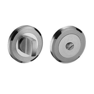 Access Hardware Dual Finish Bevelled Edge Turn & Release, Polished & Satin Stainless Steel - C90 DUAL FINISH POLISHED & SATIN