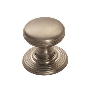 Carlisle Brass Fingertip Delamain Ringed Cupboard Knob (28mm OR 35mm), Satin Nickel - DK49SN SATIN NICKEL - 28mm