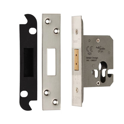 Eurospec Architectural Euro Profile Cylinder Deadlocks, Silver Or Brass Finish - EDS50 64mm (2.5 INCH) BRASS FINISH