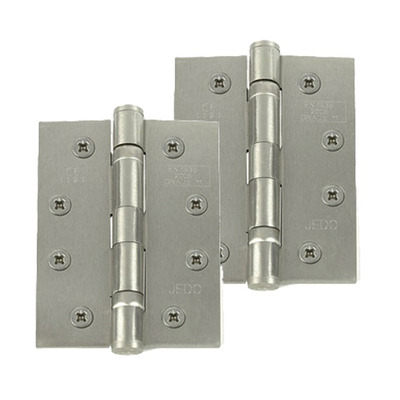 Frelan Hardware 4 Inch Ball Bearing Hinges, Satin Nickel - J8500SN (sold in pairs) 4 INCH - SATIN NICKEL (MATT)