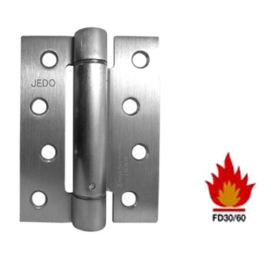 Frelan Hardware 4 Inch Door Closer Set Spring Hinge, Satin Chrome - J9800SC (sold in packs of 3) SATIN CHROME (MATT)