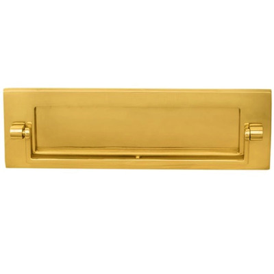 Carlisle Brass Postal Knocker Letter Plate (256mm x 80mm), Polished Brass - M78 POLISHED BRASS