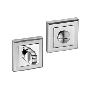 Access Hardware E Series Standard Bathroom Turn & Release, Dual Finish Polished & Satin - E90 DUAL FINISH POLISHED & SATIN