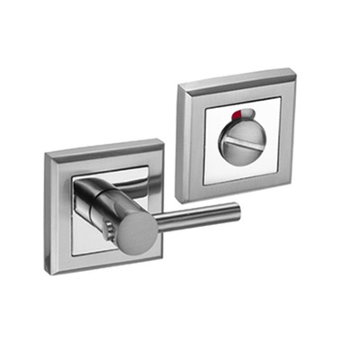 Access Hardware E Series Disabled Bathroom Turn & Release, Polished & Satin Dual Finish - E97 DUAL FINISH POLISHED & SATIN