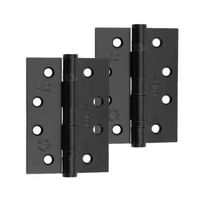 Frelan Hardware 4 Inch Ball Bearing Hinges, Black Finish - J8500BL (sold in pairs) 4 INCH - BLACK FINISH