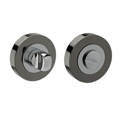 Access Hardware Dual Finish Turn & Release, Polished Chrome & Black Nickel - D9010DB DUAL FINISH POLISHED CHROME AND BLACK NICKEL