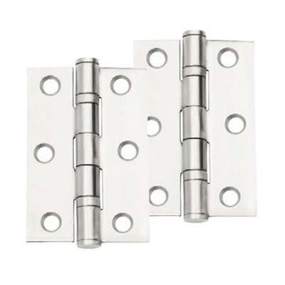 Excel Hardware 3 Inch Stainless Steel Ball Bearing Hinges, Polished Stainless Steel - 833 (sold in pairs) POLISHED FINISH - 3 INCH