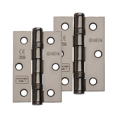 Excel Hardware 3 Inch Solid Steel Ball Bearing Hinges (Grade 7), Black Nickel - XL965-BLNK (sold in pairs) BLACK NICKEL