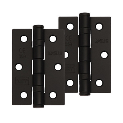 Excel Hardware 3 Inch Solid Steel Ball Bearing Hinges (Grade 7), Black Powder Coated - XL965-BLK (sold in pairs) BLACK