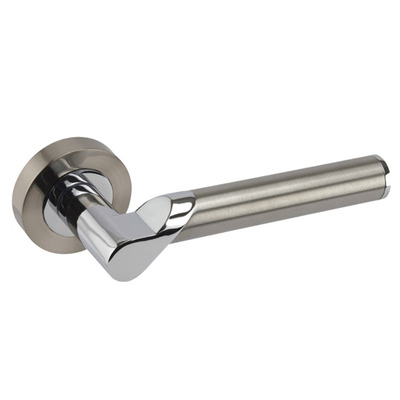 Access Hardware D41 Offset, Dual Finish Satin Nickel & Polished Chrome - D4110DZ (sold in pairs) SATIN NICKEL & POLISHED CHROME