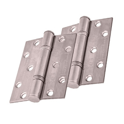 Eurospec Enduromax 4 Inch Grade 13 (76mm) Thrust Bearing Hinges, Polished OR Satin Stainless Steel - H2N1103/13 (sold in pairs) 4 INCH - SATIN (MATT) STAINLESS STEEL (76mm Width)