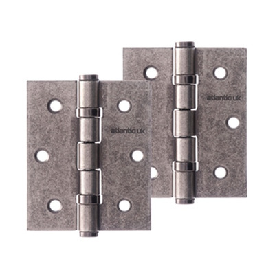 Atlantic 3 Inch Solid Steel Ball Bearing Hinges, Distressed Silver - A2HB32525/DS (sold in pairs) DISTRESSED SILVER