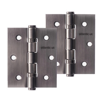 Atlantic 3 Inch Solid Steel Ball Bearing Hinges, Matt Gun Metal - A2HB32525/MBN (sold in pairs) MATT GUN METAL