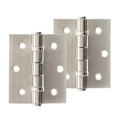 Atlantic 3 Inch Solid Steel Ball Bearing Hinges, Satin Nickel Plated - A2HB32525/SN (sold in pairs) SATIN NICKEL