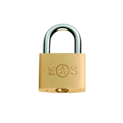 Eurospec Standard Shackle Brass Padlock, Various Sizes 25mm-60mm (Keyed To Differ) - CYPL1025SB/BP KEYED TO DIFFER (GRADE 3) - 60mm