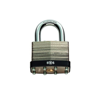 Eurospec Standard Shackle Laminated Steel Padlock, Various Sizes 30mm-50mm (Keyed To Differ) - CYPL2030BZP/BP KEYED TO DIFFER (GRADE 3) - 50mm
