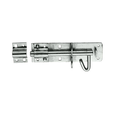 Eurospec Brenton Padbolt For Padlocks, (100mm, 150mm OR 200mm), Zinc Plate - IPB100BZP/BP ZINC PLATE - 200mm
