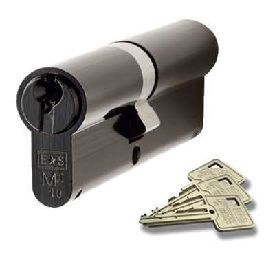 Eurospec MP10 Euro Profile British Standard 10 Pin Offset Double Cylinders, (Various Sizes) Black - CYH712OFF - 40/50mm - KEYED TO DIFFER *3-5 Working Days*