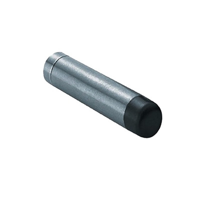 Eurospec Wall Mounted Door Stop, Polished Or Satin Stainless Steel - DSW1015 SATIN STAINLESS STEEL - 73mm