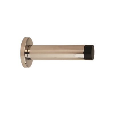 Eurospec Wall Mounted Door Stop (76mm OR 102mm), Polished Or Satin Stainless Steel - DSW1016/1017 SATIN STAINLESS STEEL - 102mm
