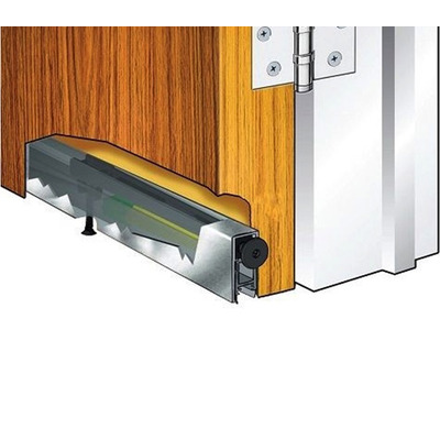 Eurospec Intumescent Top 37dB (Mortice) Drop Down Seal (Various Lengths), Satin Anodised Aluminium - ES1200 TOP 37 dB DROP DOWN SEAL - 1130mm