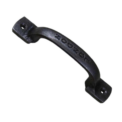 Cottingham London Verticle Cupboard Square D Handle (120mm), Antique Cast Iron - 70.082L.AI.121 ANTIQUE CAST IRON - 120mm