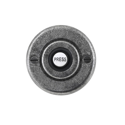 Finesse Round Bell Push (64mm Diameter), Solid Pewter - FD BP01 PEWTER