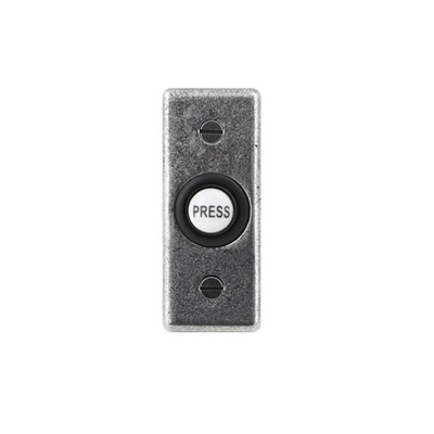 Finesse Rectangular Bell Push (76mm x 31mm), Solid Pewter - FD BP02 PEWTER