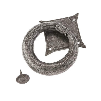 Frelan Hardware Valley Forge Ring Style Door Knocker (165mm x 114mm), Pewter Patina - VF7 PEWTER PATINA