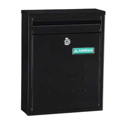 Arregui Dime Mailbox (320mm x 250mm x 80mm), Black - L27345 BLACK