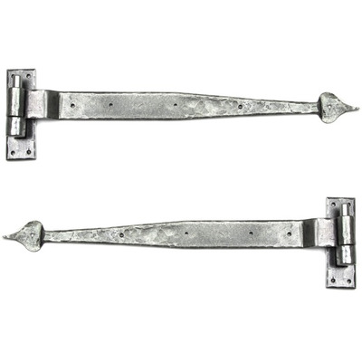 From The Anvil Cranked Hook & Band Hinge (24" OR 35"), Pewter - 91474 (sold in pairs) 35" HOOK & BAND HINGE (CRANKED PAIR), PEWTER