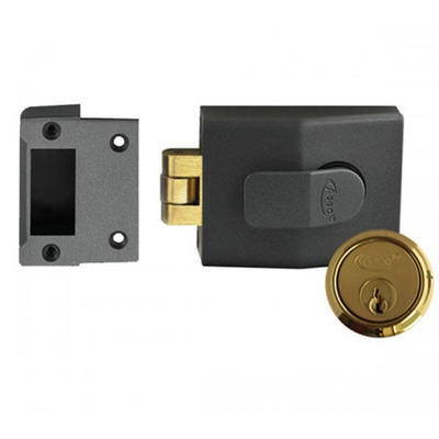 Asec Rollerbolt Nightlatch, Dark Metallic Grey - AS1725 STANDARD 60mm (CASE ONLY)
