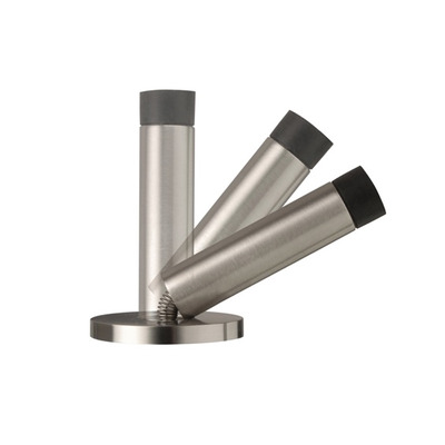 Excel Tread-Stop Magnetic Projecting Doorstop (80mm), Satin Stainless Steel OR Polished Stainless Steel - 3730 SATIN STAINLESS STEEL