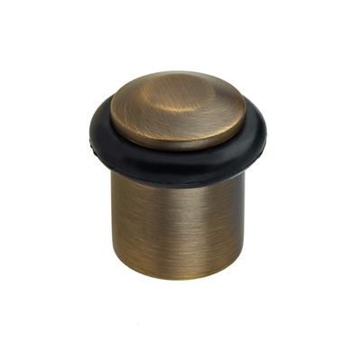 Frelan Hardware Burlington Floor Mounted Chamfered Door Stop, Antique Brass - BUR961AB ANTIQUE BRASS