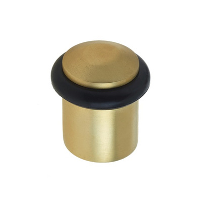 Frelan Hardware Burlington Floor Mounted Chamfered Door Stop, Satin Brass - BUR961SB SATIN BRASS