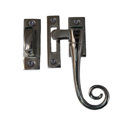Cardea Ironmongery Solid Monkey Tail Casement Window Fastener, Polished Nickel - AC137PN POLISHED NICKEL