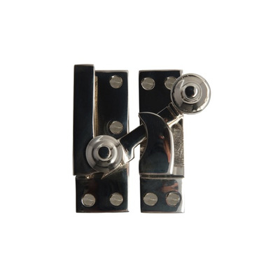 Cardea Ironmongery Cavendish Reeded Straight Arm Sash Fastener, Polished Nickel - AD123PN POLISHED NICKEL