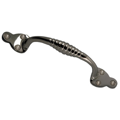 Cardea Ironmongery Cavendish Reeded Pull Handle (190mm), Polished Nickel - AN139PN POLISHED NICKEL