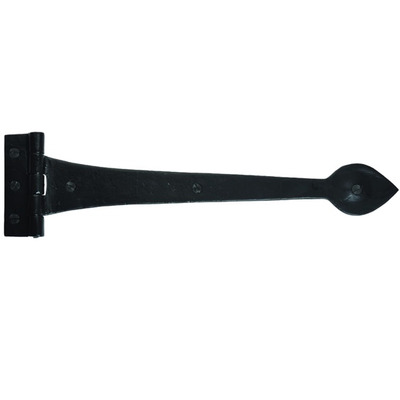 Cardea Ironmongery T Strap Hinge (380mm OR 457mm), Black Iron - BI080 (sold in pairs) BLACK IRON - 457mm