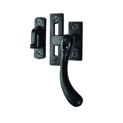 Cardea Ironmongery Bulb End Casement Window Fastener, Black Iron - BI408 BLACK IRON