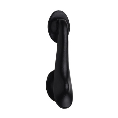 Cardea Ironmongery Slipper Shape Door Knocker (195mm x 47mm), Black Iron - BI594 BLACK IRON