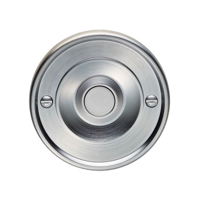 Carlisle Brass Round Bell Push, Satin Chrome - AQ30SC SATIN CHROME