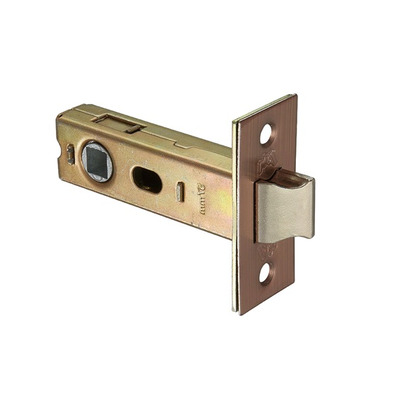 Access Hardware Standard 2.5 Inch Or 3 Inch Tubular Latches (Bolt Through), Satin Copper - L01CU SATIN COPPER FINISH - 64mm (2.5 INCH)