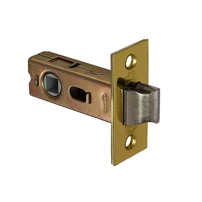 Access Hardware Standard 2.5 Inch Or 3 Inch Tubular Latches (Bolt Through), Polished Brass - L01PB POLISHED BRASS - 64mm (2.5 INCH)