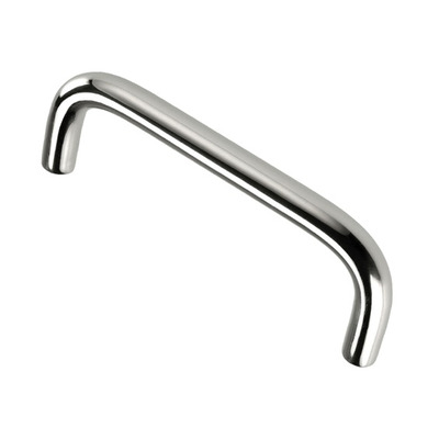 Access Hardware D Shaped Tubular Cabinet handle (100mm Or 150mm C/C), Polished Stainless Steel - P120041P POLISHED STAINLESS STEEL - 100mm c/c