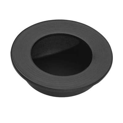 Access Hardware Round Flush Pull Handle (65mm Diameter), Black - X88101BL MATT BLACK - 65mm