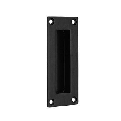 Access Hardware Rectangular Flush Pull Handle (102mm x 45mm), Matt Black - X88121BL MATT BLACK - 102mm x 45mm