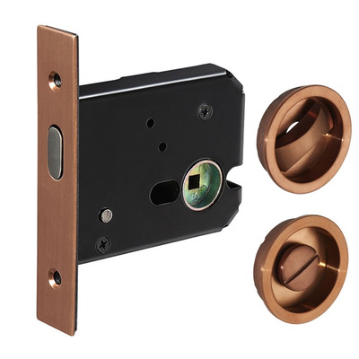 Access Hardware Sliding Door Locking Kit, Copper - X89001CU COPPER