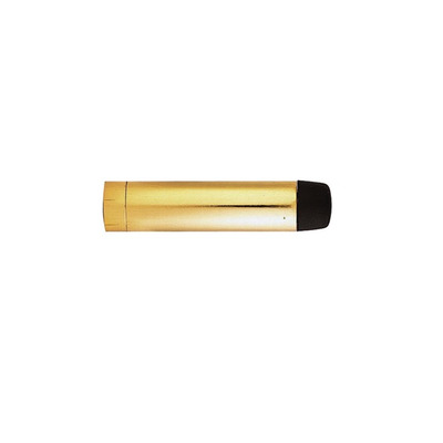 Carlisle Brass Cylinder Wall Mounted Door Stop Without Rose (70mm OR 115.5mm Projection), Polished Brass - AA22 POLISHED BRASS - 115.5mm