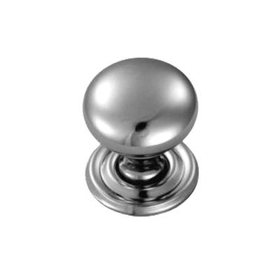 Carlisle Brass Fingertip Hollow Victorian Cupboard Knob, Polished Chrome - FTD1265CP POLISHED CHROME - 31.5mm